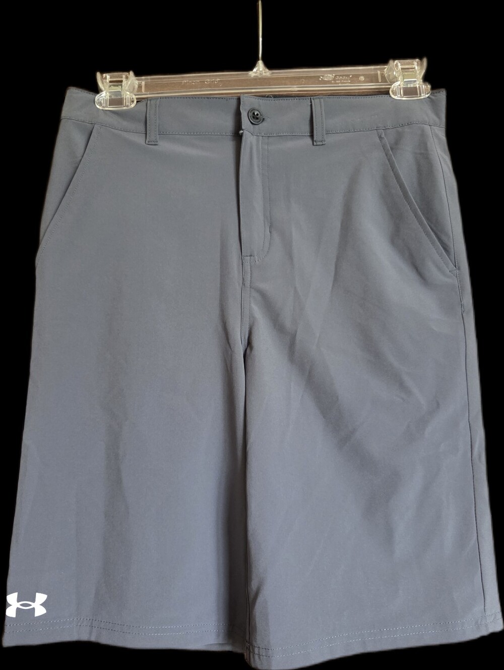 Under Armour Boys Amphibious Athletic Dress Pitch Gray Shorts UPF 50 NWT!